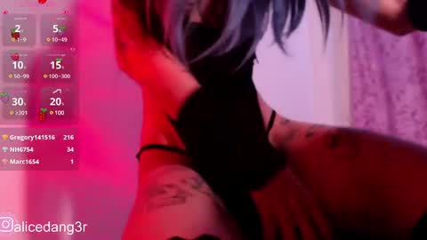 Snapshot of alicedang3r chatting on 12.27.24 Alice online show from 12.27.24