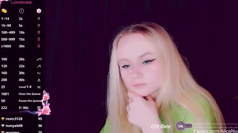 Snapshot of alicenya chatting on 12.02.24 Alice online show from 12.02.24