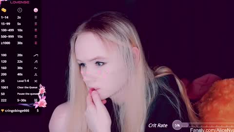 Snapshot of alicenya chatting on 02.16.25 Alice online show from 02.16.25