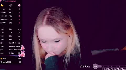 Snapshot of alicenya chatting on 02.18.25 Alice online show from 02.18.25