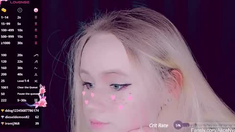 Snapshot of alicenya chatting on 03.08.25 Alice online show from 03.08.25