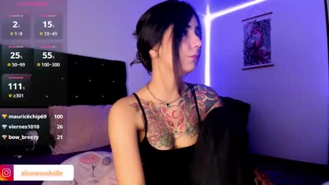 Snapshot of alicewoodville chatting on 12.09.24 Alice online show from 12.09.24