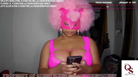 Snapshot of blacksirenqueen chatting on 09.23.25 Queen Siren online show from 09.23.25