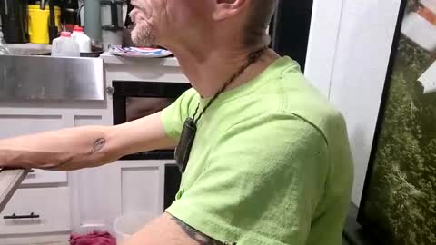 Snapshot of brushsquach chatting on 09.19.25 Steve... aka SkinnieDippin aka TimberTramp online show from 09.19.25