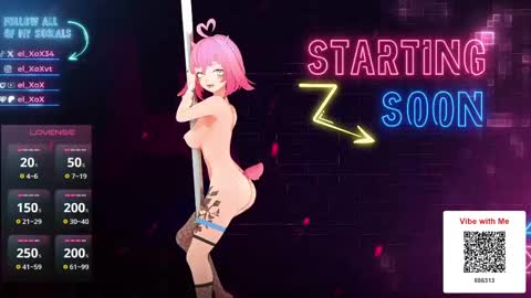 Snapshot of el_xox chatting on 09.28.25 el XoX online show from 09.28.25