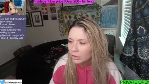 Snapshot of elektraexotic chatting on 02.03.25 Elektra online show from 02.03.25