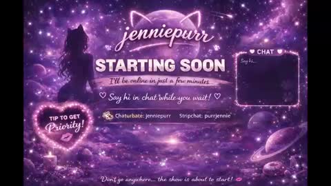 Snapshot of jenniepurr chatting on 06.10.26 Jennie online show from 06.10.26