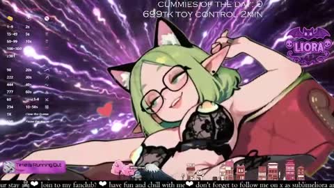 Snapshot of liorasublime chatting on 05.23.26 im Liora uwu online show from 05.23.26