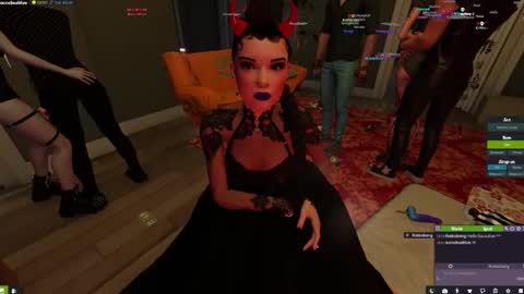 Snapshot of little_doll25 chatting on 02.10.25 Succubus Blue online show from 02.10.25