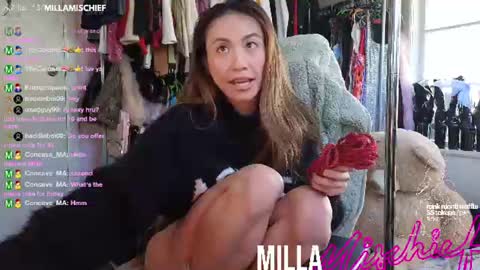 Snapshot of millamischief chatting on 06.13.26 Milla Mischief online show from 06.13.26