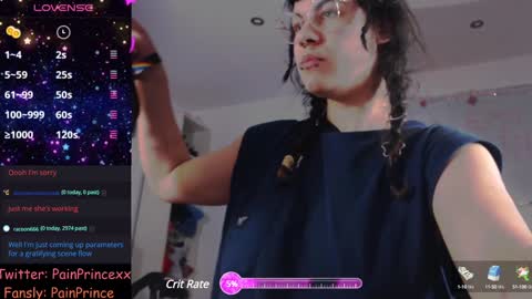 Snapshot of pain_prince chatting on 01.13.25 Pain Prince online show from 01.13.25