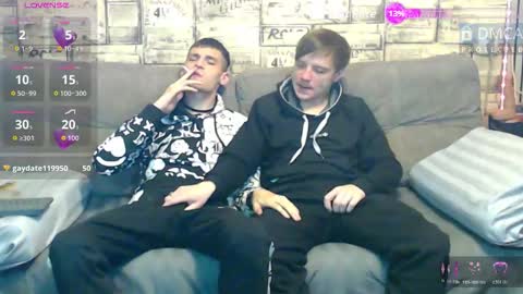Max tall dark-haired guy with tattoos and Phil blond-haired online show from 03.20.26