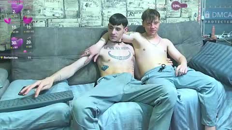 Max tall dark-haired guy with tattoos and Phil blond-haired online show from 06.02.26