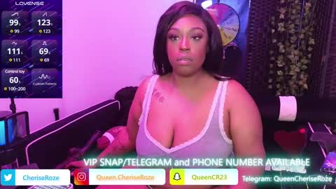 Snapshot of queencroze chatting on 02.09.25 Queen Cherise Roze online show from 02.09.25