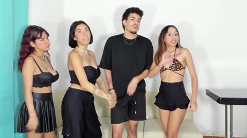 black hair GIORGIA --  redhair RILEY -brown hair APRIL online show from 12.05.24