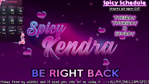 Snapshot of spicykendra chatting on 01.24.25 Kendra online show from 01.24.25