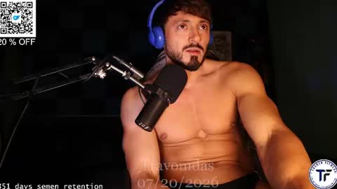 Snapshot of travonidas chatting on 07.20.26 Greek God online show from 07.20.26