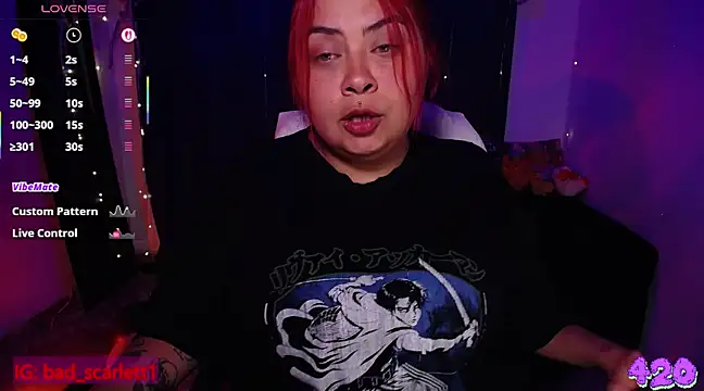 Snapshot of bad_scarlett1 chatting on 03.21.25 bad scarlett1 online show from 03.21.25