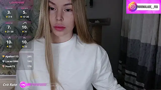 Snapshot of Marmalade_Fox chatting on 02.12.26 Marmalade Fox online show from 02.12.26