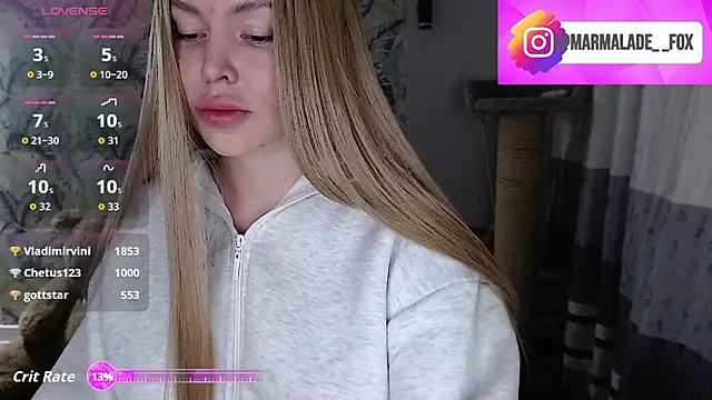 Snapshot of Marmalade_Fox chatting on 03.11.26 Marmalade Fox online show from 03.11.26