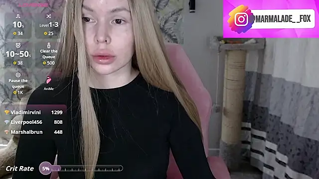 Snapshot of Marmalade_Fox chatting on 03.19.26 Marmalade Fox online show from 03.19.26