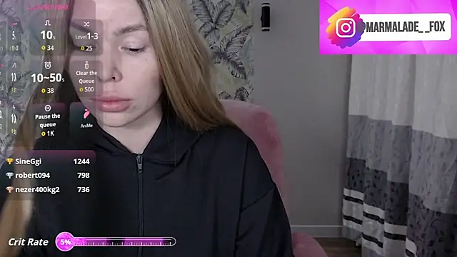 Snapshot of Marmalade_Fox chatting on 04.06.26 Marmalade Fox online show from 04.06.26