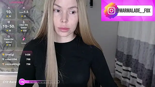 Snapshot of Marmalade_Fox chatting on 04.08.26 Marmalade Fox online show from 04.08.26