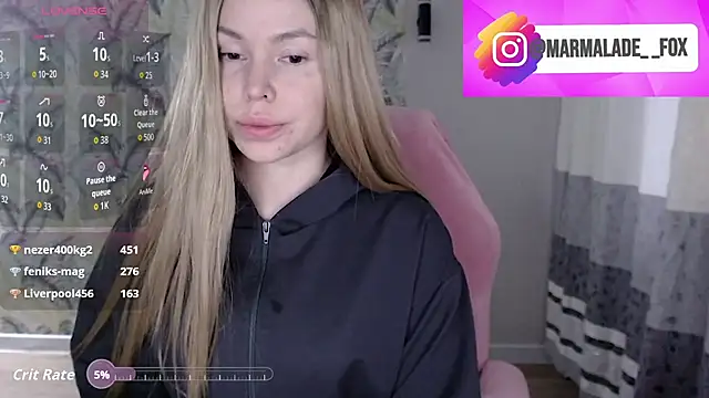 Snapshot of Marmalade_Fox chatting on 04.13.26 Marmalade Fox online show from 04.13.26