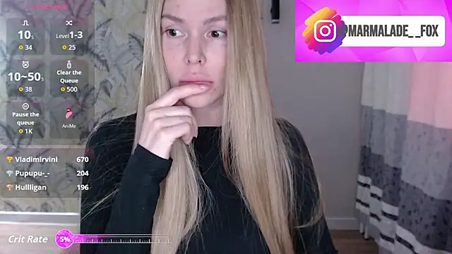 Snapshot of Marmalade_Fox chatting on 04.19.26 Marmalade Fox online show from 04.19.26