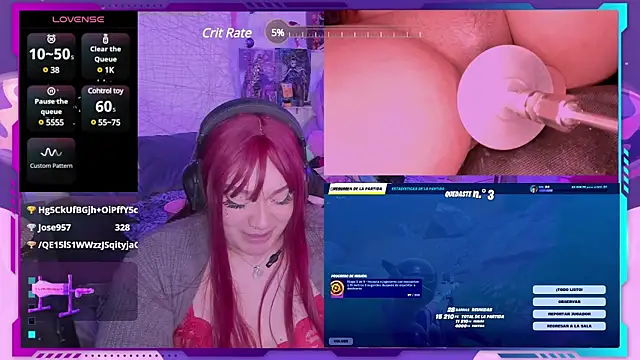 Snapshot of MegariaB chatting on 01.01.25 MegariaB online show from 01.01.25