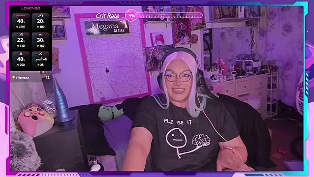 Snapshot of MegariaB chatting on 02.07.25 MegariaB online show from 02.07.25