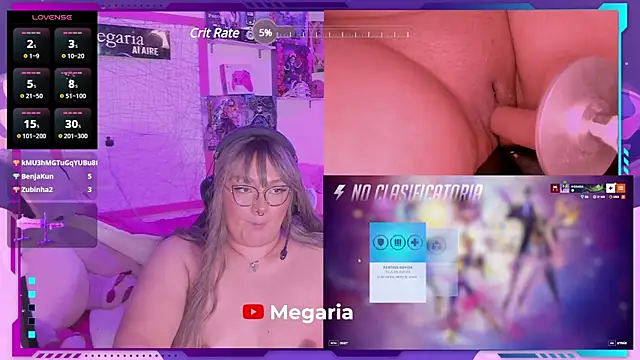 Snapshot of MegariaB chatting on 02.13.25 MegariaB online show from 02.13.25