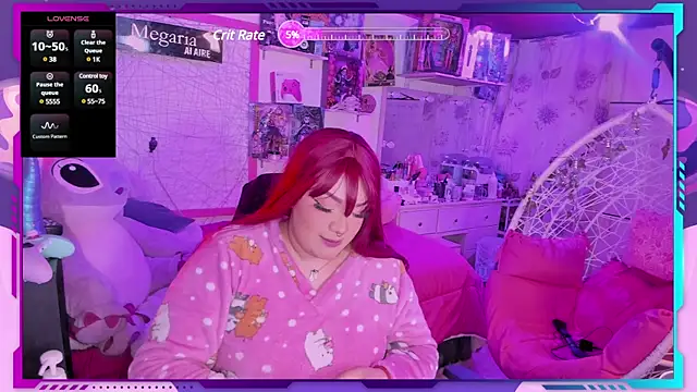 Snapshot of MegariaB chatting on 02.19.25 MegariaB online show from 02.19.25