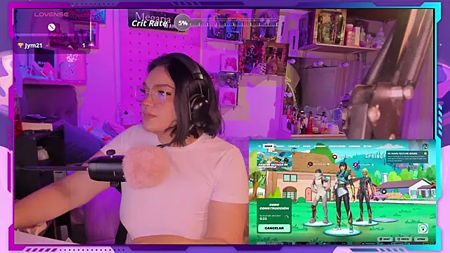 Snapshot of MegariaB chatting on 11.02.25 MegariaB online show from 11.02.25