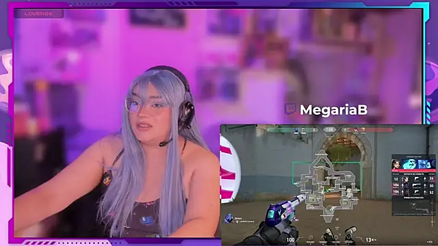 Snapshot of MegariaB chatting on 12.04.25 MegariaB online show from 12.04.25