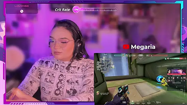 Snapshot of MegariaB chatting on 12.15.25 MegariaB online show from 12.15.25