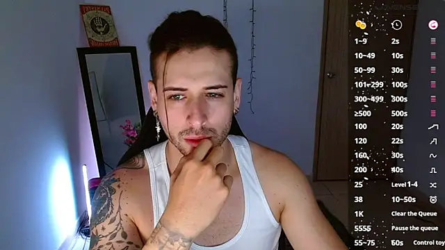 Snapshot of Ares_blue chatting on 01.24.25 Ares blue online show from 01.24.25