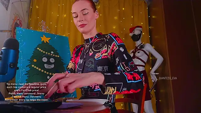 Giantess Eva online show from 12.22.25