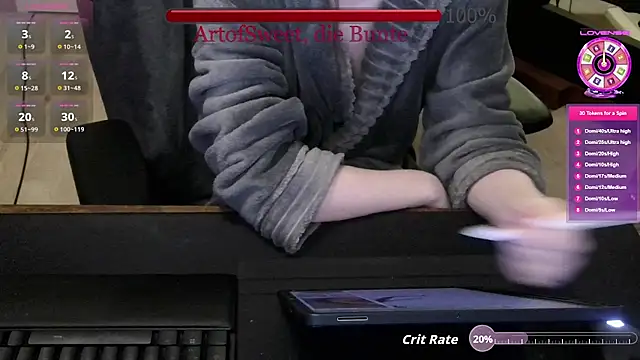 Snapshot of ArtofSweet chatting on 07.20.26 ArtofSweet online show from 07.20.26